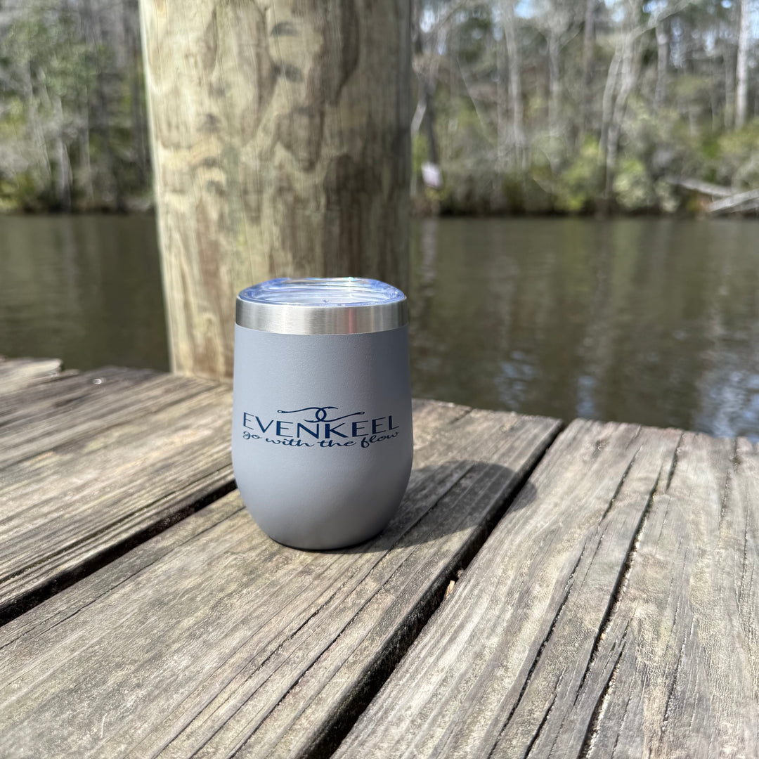 Shore Sip Wine Tumbler - Grey