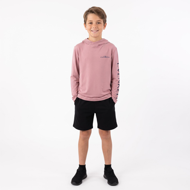 Offshore Drift Hooded Bamboo Sun Shirt - Youth - Pink
