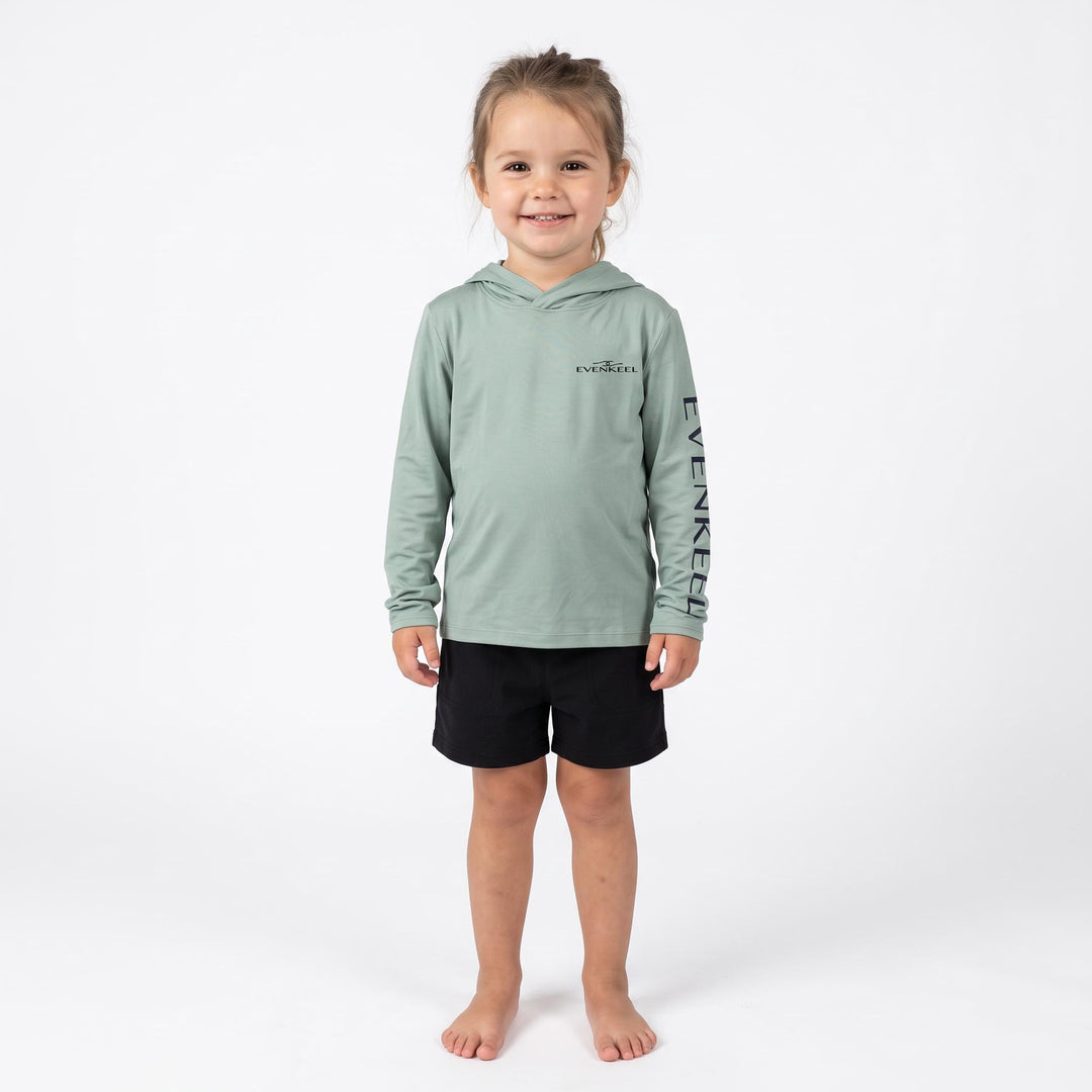 Offshore Drift Hooded Bamboo Sun Shirt - Youth - Slate Green