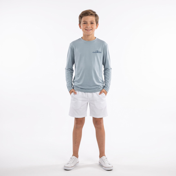 Offshore Drift Bamboo Sun Shirt - Youth - Lite Blue