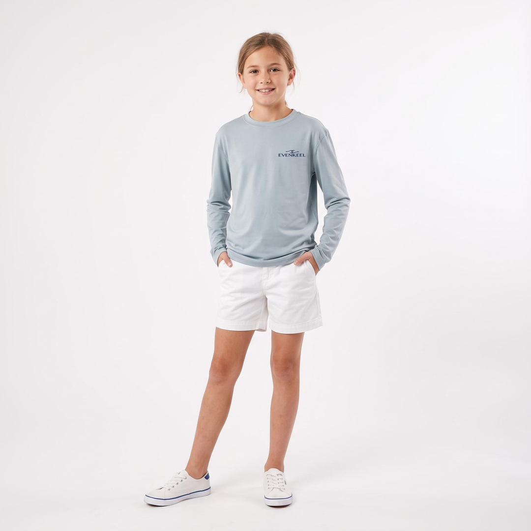 Offshore Drift Bamboo Sun Shirt - Youth - Lite Blue